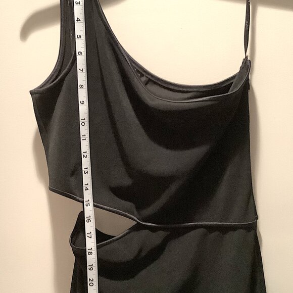 ABS One-shoulder Black Formal Dress by Allen Schwartz - Picture 13 of 16